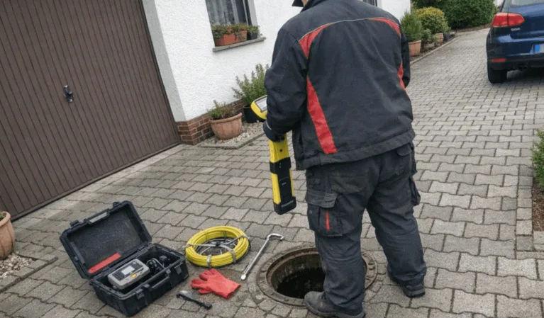 Saubere Wohnhausfassade als Symbol für vorbeugende Rohrpflege bei Eigentümern und Hausverwaltungen.