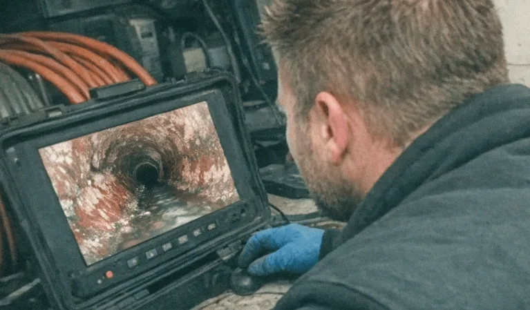 Spezialisierte Inspektionskamera für die Untersuchung einer Hausleitung