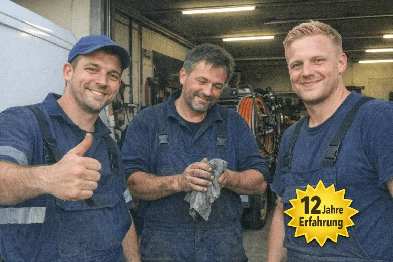 Moderne Ausrüstung zur Rohrreinigung im Einsatz